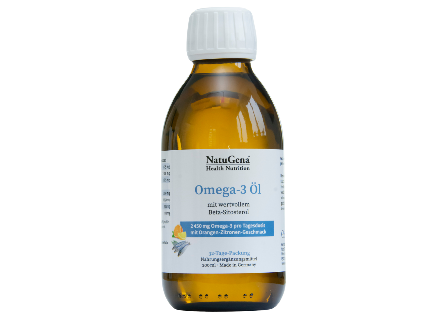 NatuGena Omega-3 Öl aus Fischöl - 200 ml (nachhaltig)
