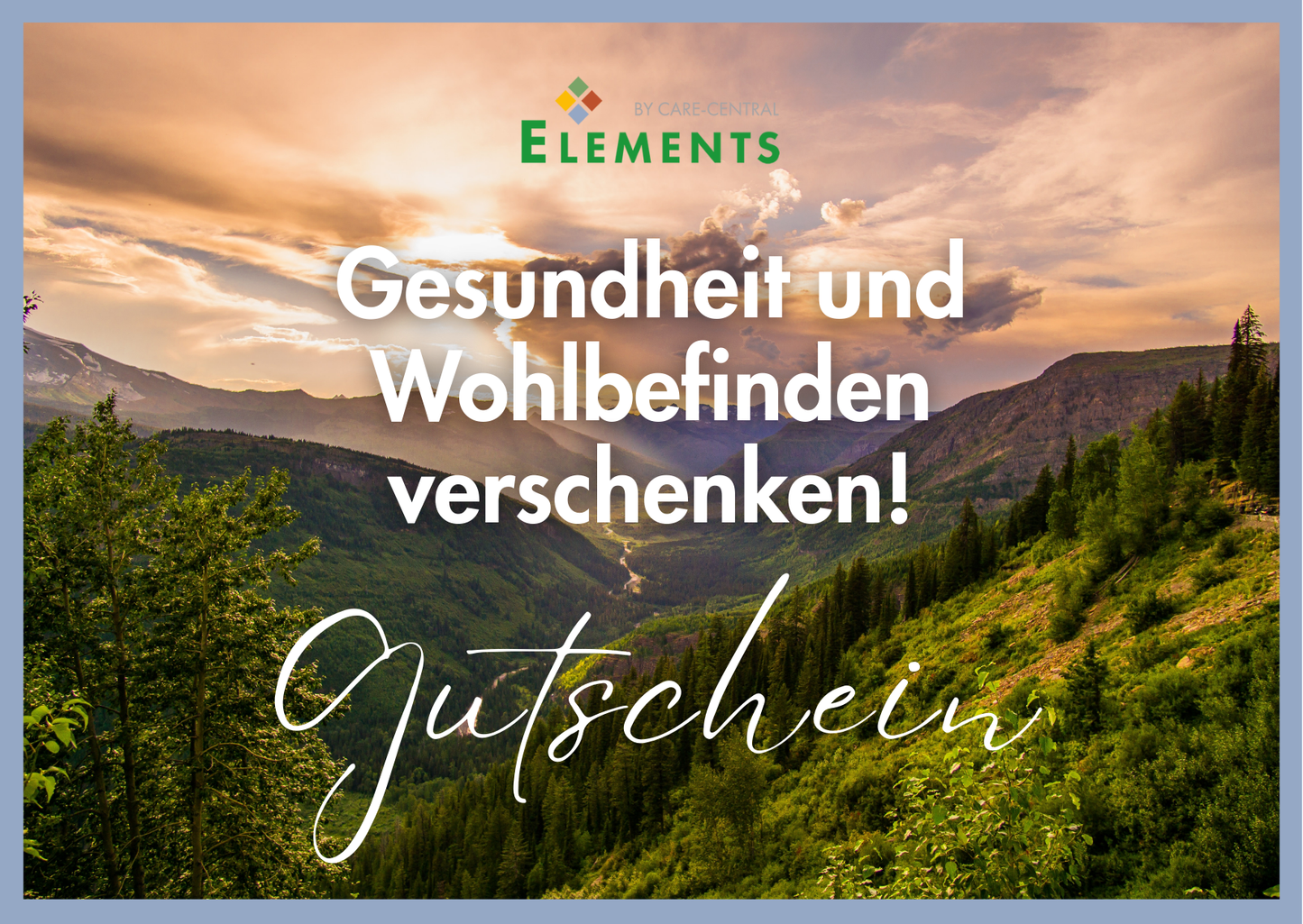 ELEMENTS Online Geschenkgutschein - Gesundheit und Wohlbefinden verschenken!