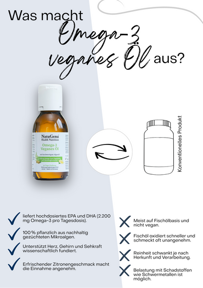 NatuGena Veganes Omega 3-Öl - 100 ml