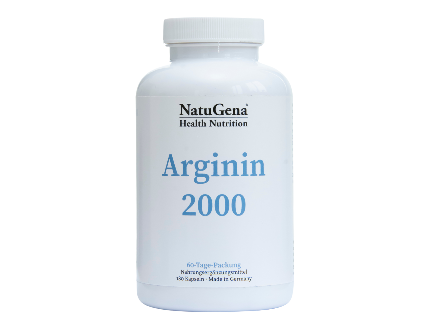 NatuGena Arginin 2000 - Hochdosiert - 180 HPMC-Kapseln