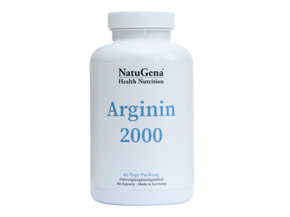 NatuGena Arginin 2000 - Hochdosiert - 180 HPMC-Kapseln