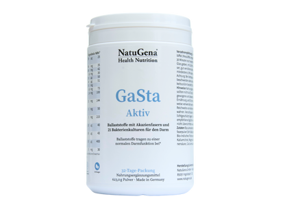 NatuGena GaSta Aktiv - Glutenfreie Ballaststoffe, Bakterien, Vitamine & Mineralstoffe