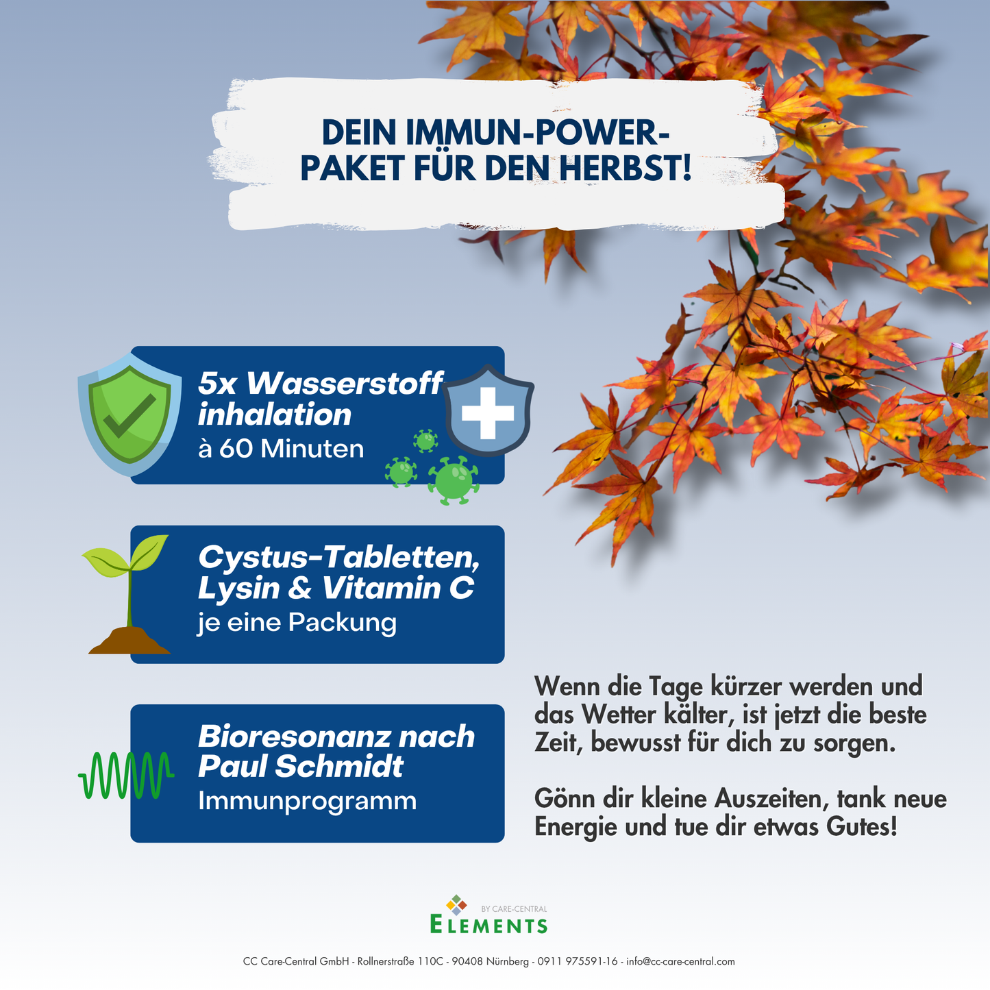 Immun-Booster Paket für den Herbst